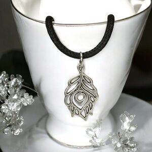 5 For $25💫Silver Peacock Feather Pendant Necklace